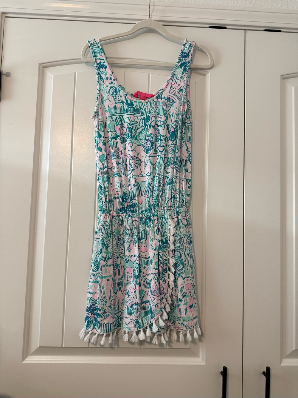 Lilly Pulitzer Tassel Romper Pink and Green Size XS